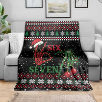 Funny Six Seven Skeleton Hand Blanket Meme Gen Alpha Slang - Wonder Print Shop