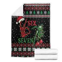 Funny Six Seven Skeleton Hand Blanket Meme Gen Alpha Slang - Wonder Print Shop