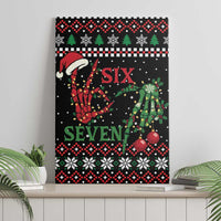 Funny Six Seven Skeleton Hand Canvas Wall Art Meme Gen Alpha Slang - Wonder Print Shop