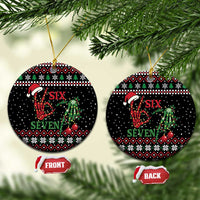 Funny Six Seven Skeleton Hand Ceramic Ornament Meme Gen Alpha Slang - Wonder Print Shop