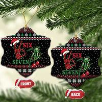 Funny Six Seven Skeleton Hand Ceramic Ornament Meme Gen Alpha Slang - Wonder Print Shop