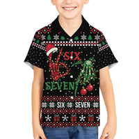 Funny Six Seven Skeleton Hand Hawaiian Shirt Meme Gen Alpha Slang - Wonder Print Shop