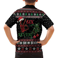 Funny Six Seven Skeleton Hand Hawaiian Shirt Meme Gen Alpha Slang - Wonder Print Shop