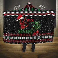 Funny Six Seven Skeleton Hand Hooded Blanket Meme Gen Alpha Slang - Wonder Print Shop
