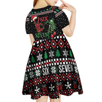 Funny Six Seven Skeleton Hand Kid Short Sleeve Dress Meme Gen Alpha Slang - Wonder Print Shop