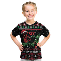 Funny Six Seven Skeleton Hand Kid T Shirt Meme Gen Alpha Slang - Wonder Print Shop