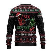 Funny Six Seven Skeleton Hand Ugly Christmas Sweater Meme Gen Alpha Slang - Wonder Print Shop