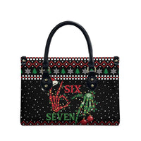 Funny Six Seven Skeleton Hand Leather Bag Meme Gen Alpha Slang - Wonder Print Shop