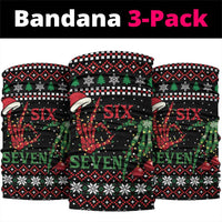 Funny Six Seven Skeleton Hand Neck Gaiter Meme Gen Alpha Slang - Wonder Print Shop