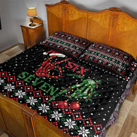 Funny Six Seven Skeleton Hand Quilt Bed Set Meme Gen Alpha Slang - Wonder Print Shop