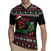 Funny Six Seven Skeleton Hand Rugby Jersey Meme Gen Alpha Slang - Wonder Print Shop