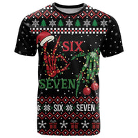 Funny Six Seven Skeleton Hand T Shirt Meme Gen Alpha Slang - Wonder Print Shop
