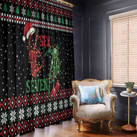Funny Six Seven Skeleton Hand Window Curtain Meme Gen Alpha Slang - Wonder Print Shop