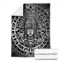 Mexico Aztec Warrior Goddess Blanket Aztec Skull Tribal Calender Silver Spirit - Wonder Print Shop