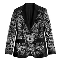 Mexico Aztec Warrior Goddess Blazer Aztec Skull Tribal Calender Silver Spirit - Wonder Print Shop