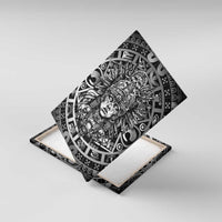 Mexico Aztec Warrior Goddess Canvas Wall Art Aztec Skull Tribal Calender Silver Spirit - Wonder Print Shop