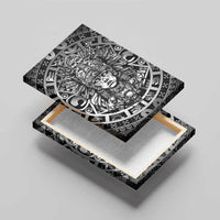Mexico Aztec Warrior Goddess Canvas Wall Art Aztec Skull Tribal Calender Silver Spirit - Wonder Print Shop