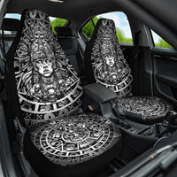 Mexico Aztec Warrior Goddess Car Seat Cover Aztec Skull Tribal Calender Silver Spirit - Wonder Print Shop