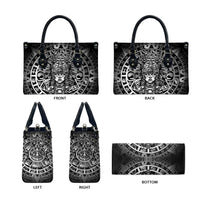 Mexico Aztec Warrior Goddess Leather Bag Aztec Skull Tribal Calender Silver Spirit - Wonder Print Shop