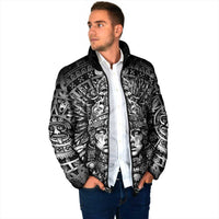 Mexico Aztec Warrior Goddess Padded Jacket Aztec Skull Tribal Calender Silver Spirit - Wonder Print Shop
