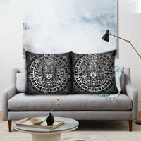 Mexico Aztec Warrior Goddess Pillow Cover Aztec Skull Tribal Calender Silver Spirit - Wonder Print Shop