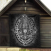 Mexico Aztec Warrior Goddess Quilt Aztec Skull Tribal Calender Silver Spirit - Wonder Print Shop