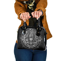 Mexico Aztec Warrior Goddess Shoulder Handbag Aztec Skull Tribal Calender Silver Spirit - Wonder Print Shop