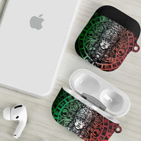 Mexico Aztec Warrior Goddess AirPods Case Aztec Skull Tribal Calender Tricolor Spirit - Wonder Print Shop