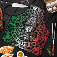 Mexico Aztec Warrior Goddess Apron Aztec Skull Tribal Calender Tricolor Spirit - Wonder Print Shop