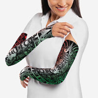 Mexico Aztec Warrior Goddess Arm Sleeves Aztec Skull Tribal Calender Tricolor Spirit - Wonder Print Shop