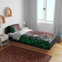 Mexico Aztec Warrior Goddess Bedding Set Aztec Skull Tribal Calender Tricolor Spirit - Wonder Print Shop