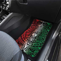 Mexico Aztec Warrior Goddess Car Mats Aztec Skull Tribal Calender Tricolor Spirit - Wonder Print Shop