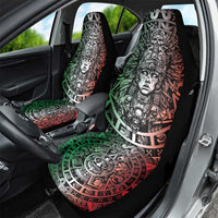 Mexico Aztec Warrior Goddess Car Seat Cover Aztec Skull Tribal Calender Tricolor Spirit - Wonder Print Shop