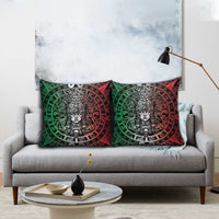 Mexico Aztec Warrior Goddess Pillow Cover Aztec Skull Tribal Calender Tricolor Spirit - Wonder Print Shop