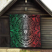 Mexico Aztec Warrior Goddess Quilt Aztec Skull Tribal Calender Tricolor Spirit - Wonder Print Shop