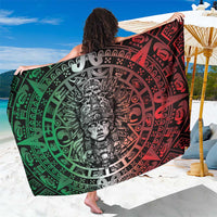 Mexico Aztec Warrior Goddess Sarong Aztec Skull Tribal Calender Tricolor Spirit - Wonder Print Shop