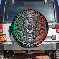 Mexico Aztec Warrior Goddess Spare Tire Cover Aztec Skull Tribal Calender Tricolor Spirit - Wonder Print Shop