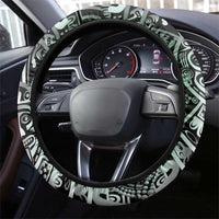 Mexico Aztec Warrior Goddess Steering Wheel Cover Aztec Skull Tribal Calender Tricolor Spirit - Wonder Print Shop
