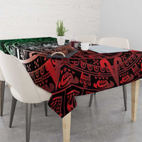 Mexico Aztec Warrior Goddess Tablecloth Aztec Skull Tribal Calender Tricolor Spirit - Wonder Print Shop