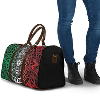 Mexico Aztec Warrior Goddess Travel Bag Aztec Skull Tribal Calender Tricolor Spirit - Wonder Print Shop
