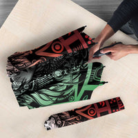 Mexico Aztec Warrior Goddess Umbrella Aztec Skull Tribal Calender Tricolor Spirit - Wonder Print Shop