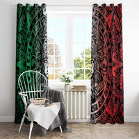 Mexico Aztec Warrior Goddess Window Curtain Aztec Skull Tribal Calender Tricolor Spirit - Wonder Print Shop