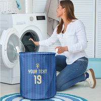 Custom World Football 2026 Sweden Laundry Basket Swedish The Blue and Yellow Champions