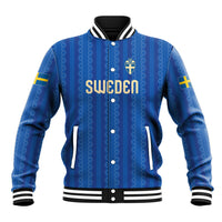 Custom World Football 2026 Sweden Baseball Jacket Swedish The Blue and Yellow Champions