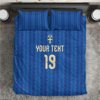 Custom World Football 2026 Sweden Bedding Set Swedish The Blue and Yellow Champions