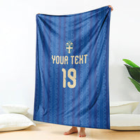 Custom World Football 2026 Sweden Blanket Swedish The Blue and Yellow Champions