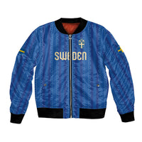 Custom World Football 2026 Sweden Bomber Jacket Swedish The Blue and Yellow Champions