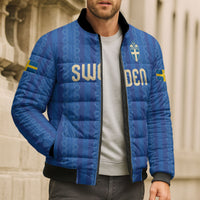 Custom World Football 2026 Sweden Bomber Puffer Jacket Swedish The Blue and Yellow Champions