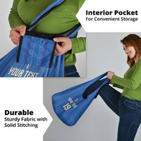 Custom World Football 2026 Sweden Grocery Bag Swedish The Blue and Yellow Champions
