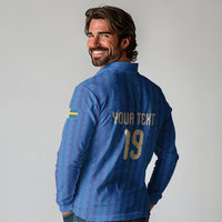 Custom World Football 2026 Sweden Long Sleeve Polo Shirt Swedish The Blue and Yellow Champions